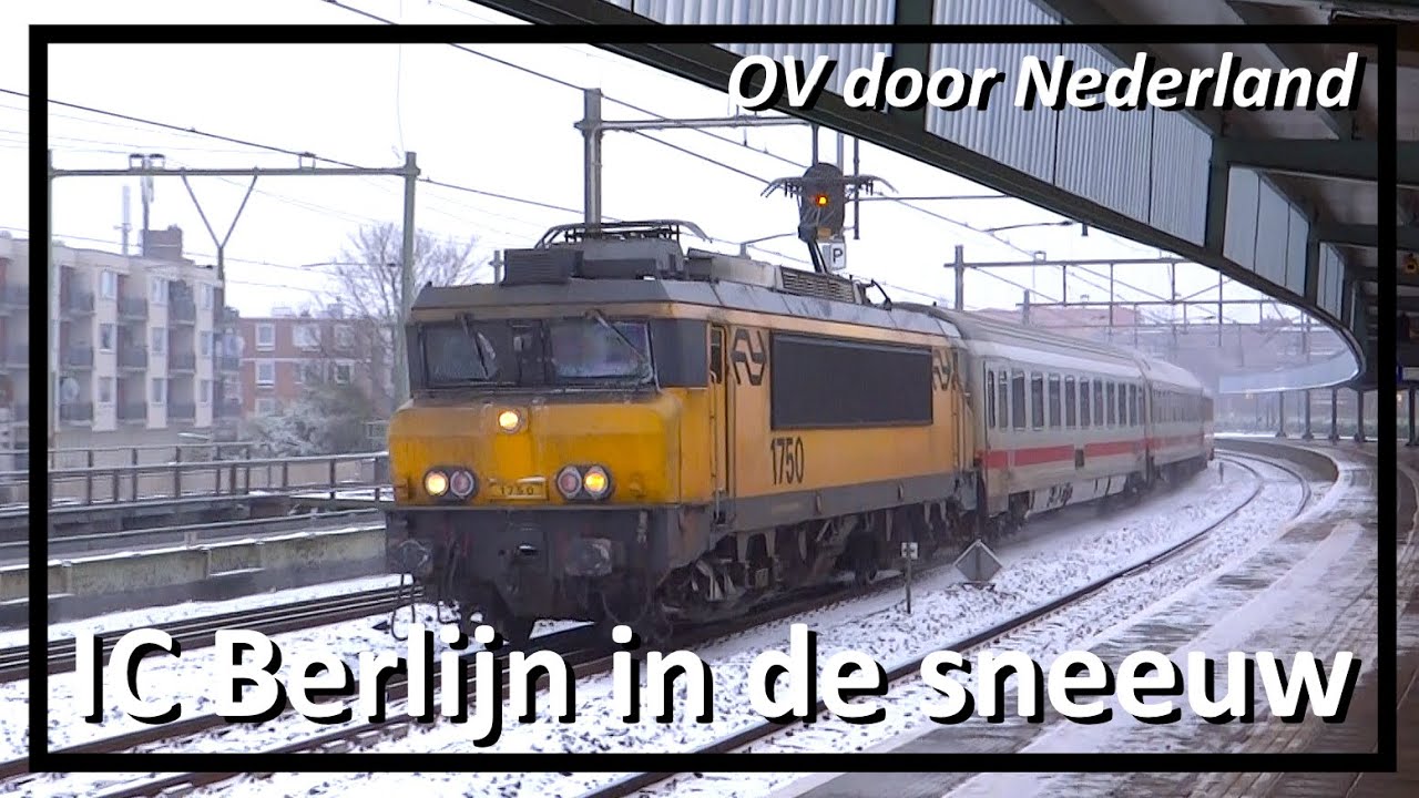 IC Berlijn met NS 1700 in de sneeuw te Amsterdam Muiderpoort!