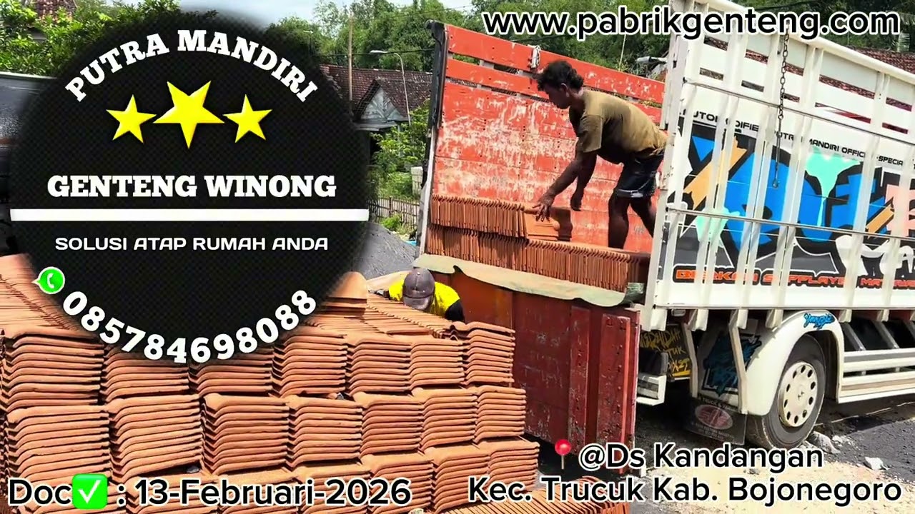 Mendarat‼️@Ds kandangan Trucuk Bojonegoro🙌 pesanan genteng kodok Prentol 4.500Rb & wuwung kerpus 125