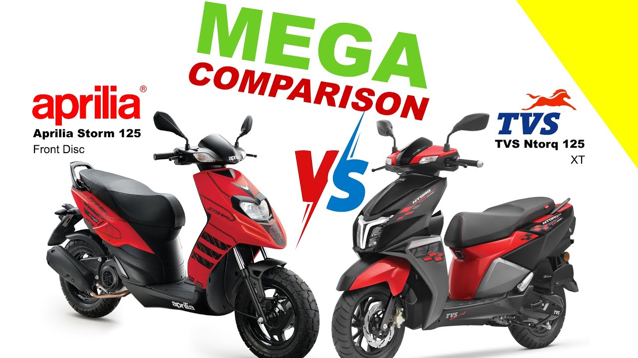 Aprilia Storm 125 vs TVS Ntorq 125 | MEGA COMPARISON | Bike Info