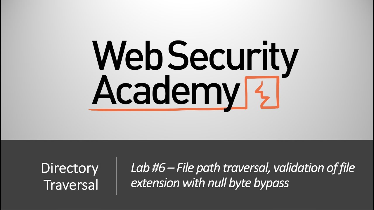 Directory Traversal - Lab #6 Validation of file extension with null byte bypass | Long Version