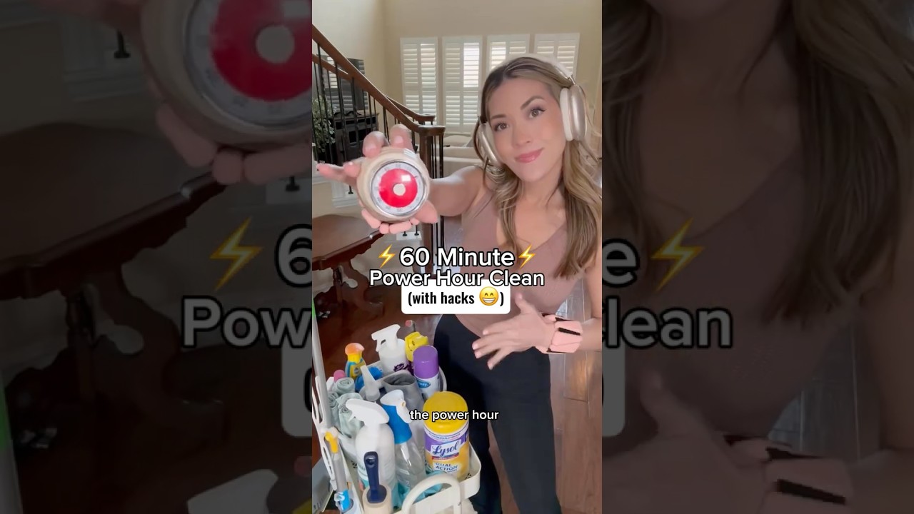 POWER HOUR CLEAN WITH ME🫧🧼 Bathroom Deep Clean #momlife #cleaning