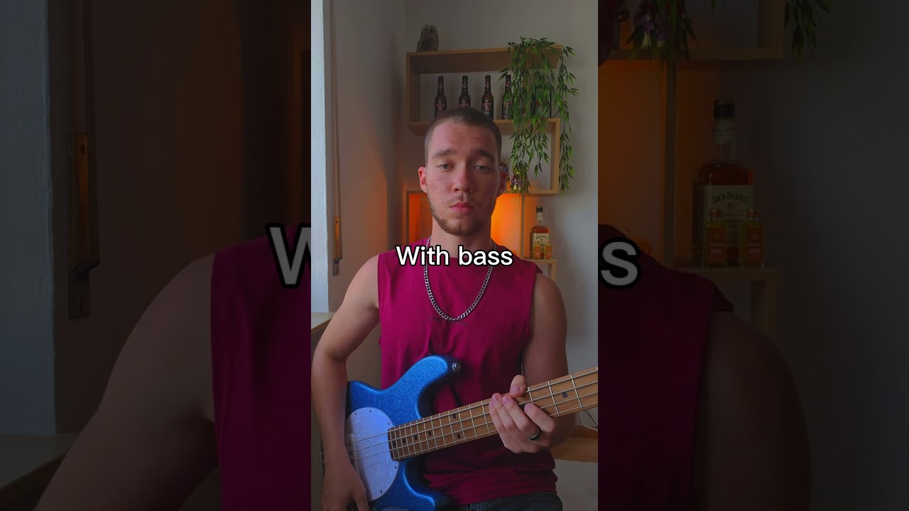 With bass vs No bass #bassguitar