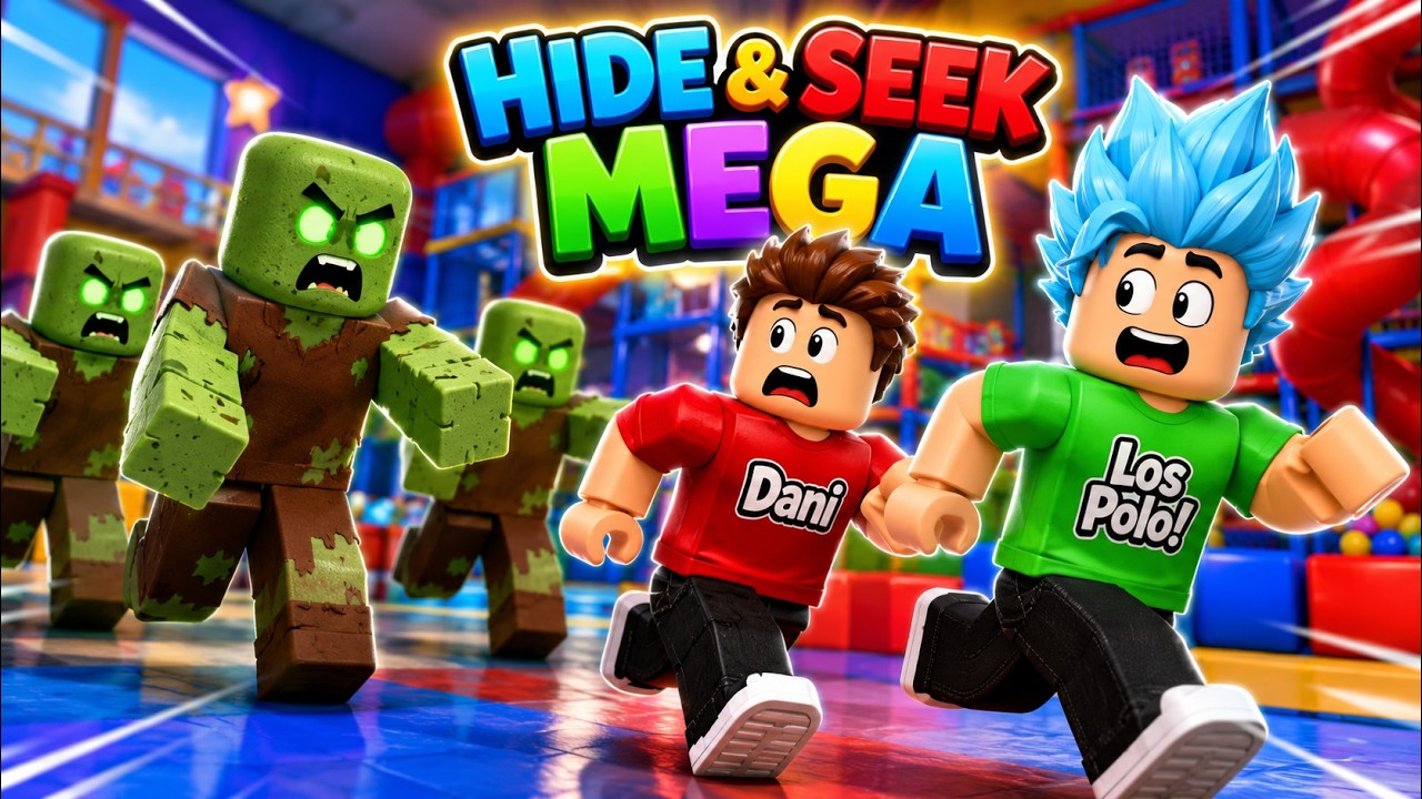 Escapamos de los ZOMBIES en HIDE and SEEK Mega!!