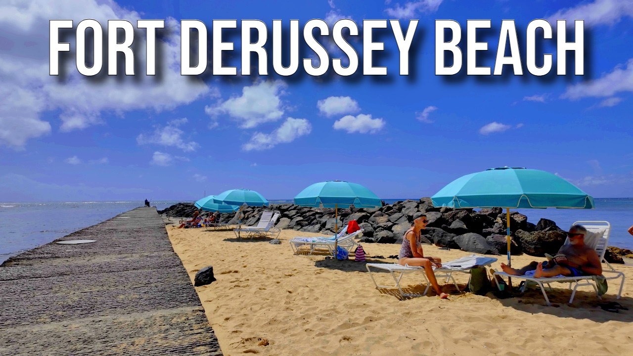 【4K】𝐖𝐀𝐋𝐊 🇺🇸 Walking Fort DeRussy Beach in Waikiki 🏖️🌺🌞