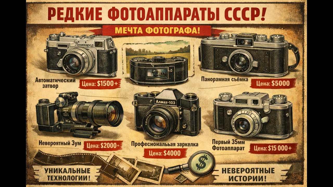 8 самых редких и легендарных фотоаппаратов СССР, которые были мечтой многих любителей фотографии
