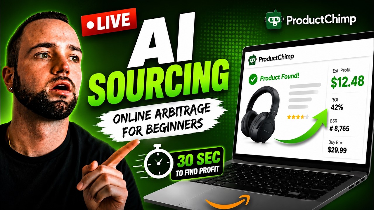 Amazon Online Arbitrage for Beginners | Live AI Sourcing Tutorial (Find Profitable Products Fast)