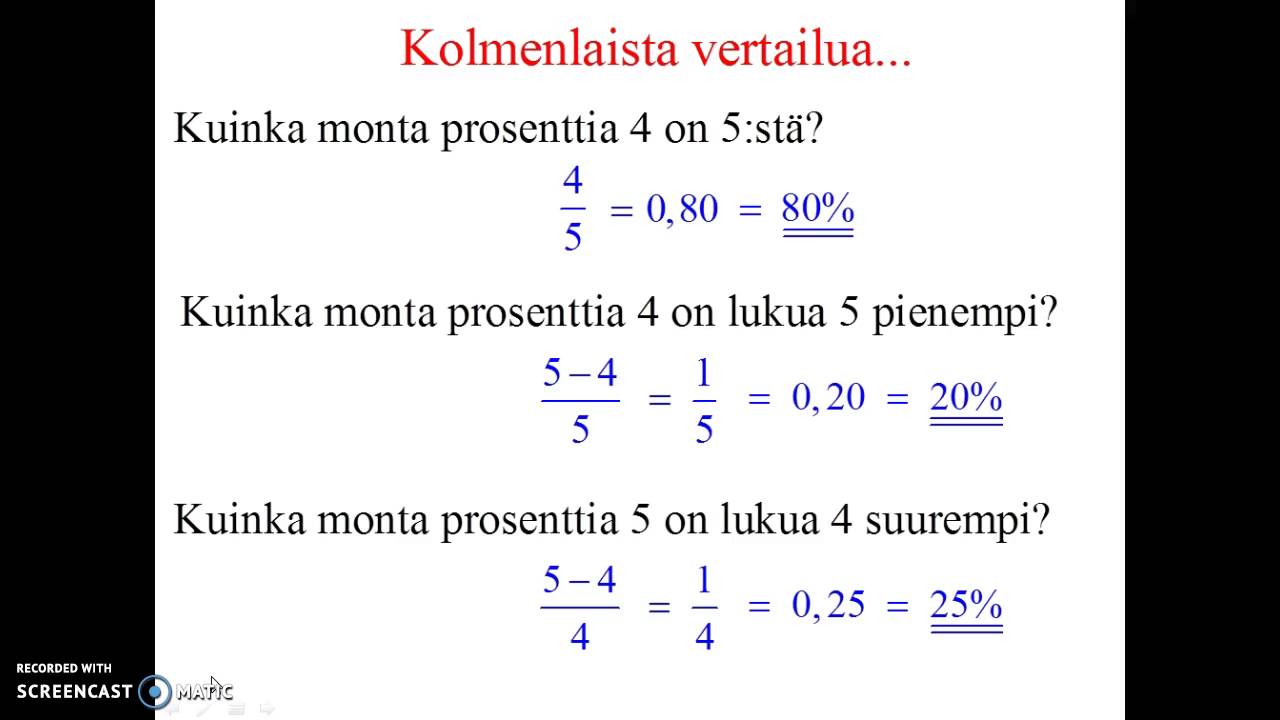 Prosenteilla vertaaminen, prosenttiyksikkö
