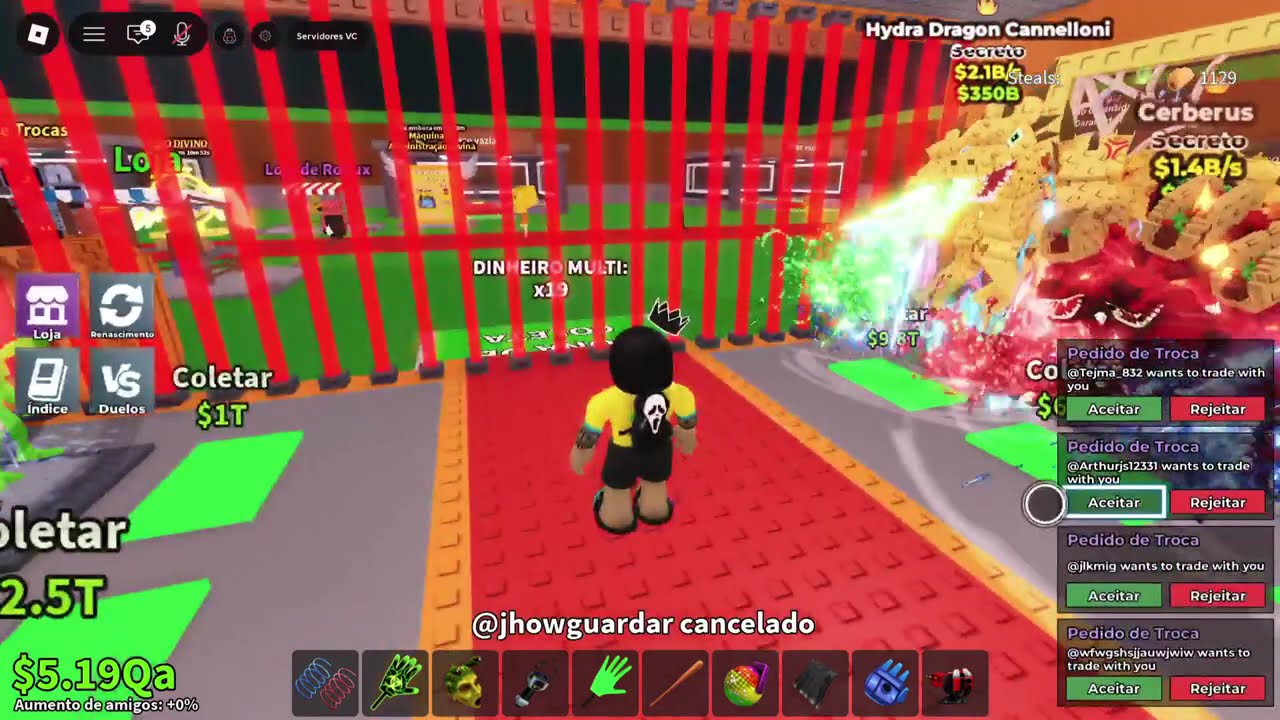 Roube um Brainrot 😂 TRADE na maquina