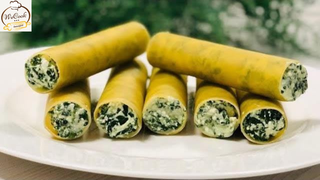 Kaneloni me spinaq dhe gjize | Cannelloni ricotta and spinach