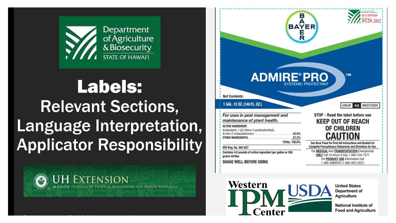 Hawaii Department of Agriculture and Biosecurity - Pesticide Labels Workshop
