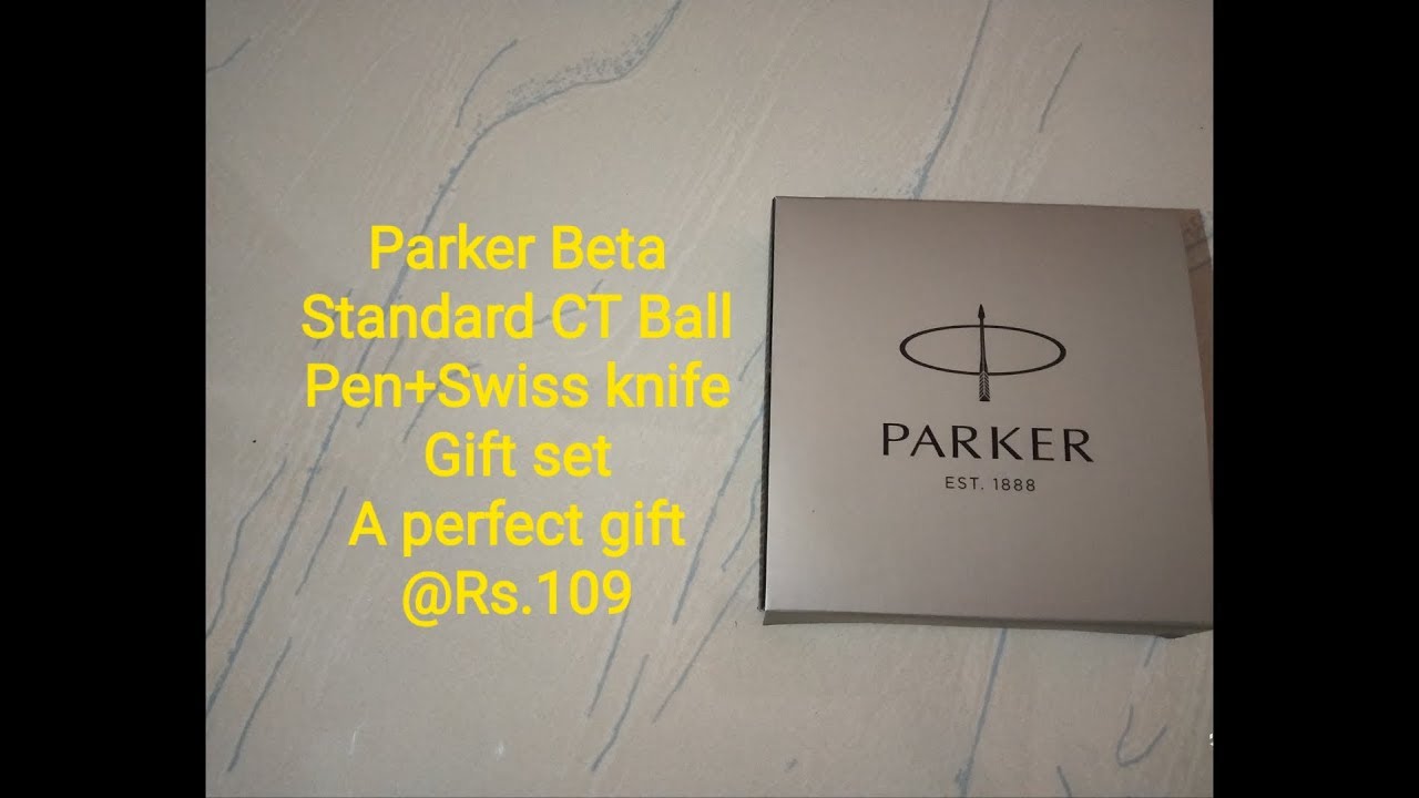 Parker Beta Standard CT Ball Pen+Swiss knife Gift set_Unboxing and overview_A perfect gift for men