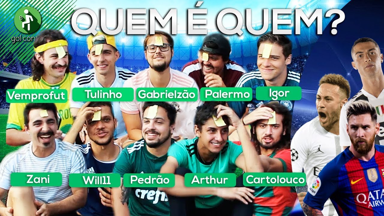 MAIOR DESAFIO QUEM SOU EU DE FUTEBOL JÁ FEITO (10 YOUTUBERS)