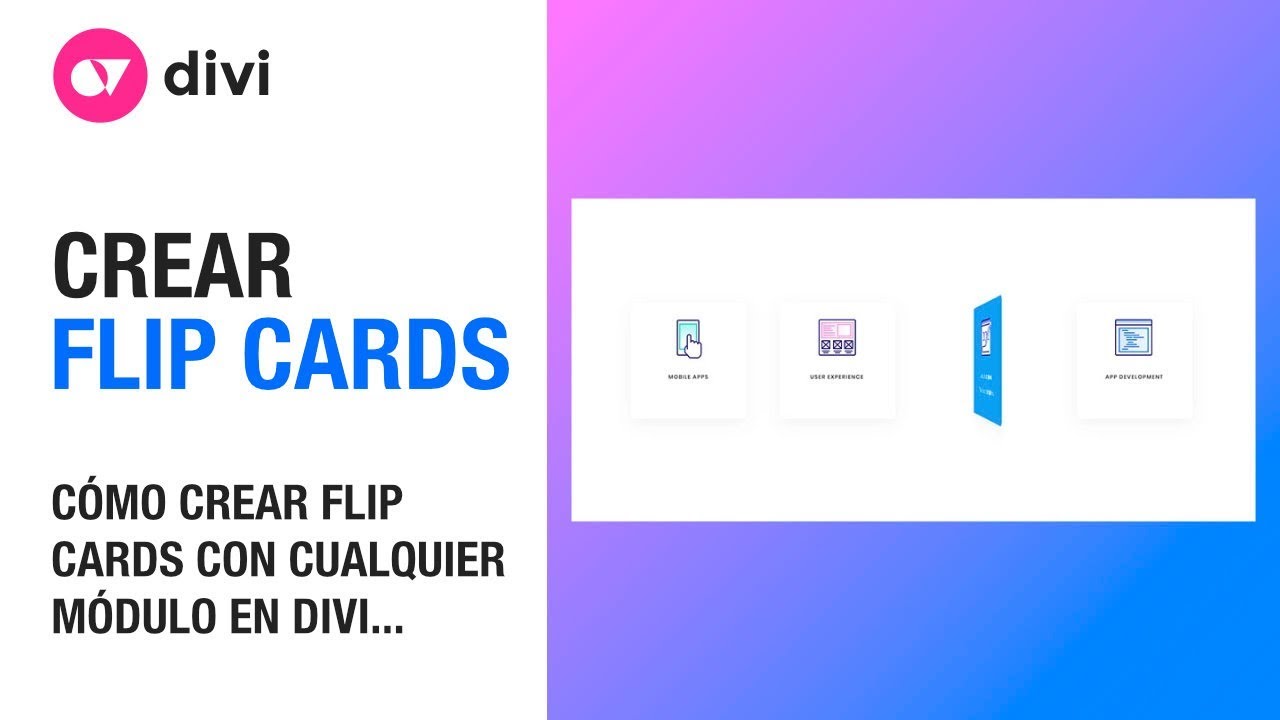 Cómo crear Flip Cards con cualquier módulo en Divi