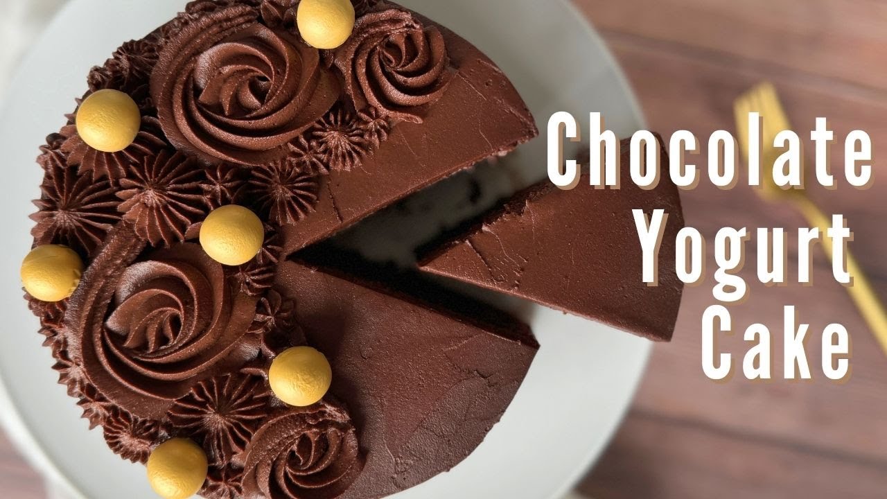 Rich & Moist Chocolate Yogurt Cake with Chocolate Mascarpone Frosting | Easy Cake Recipe