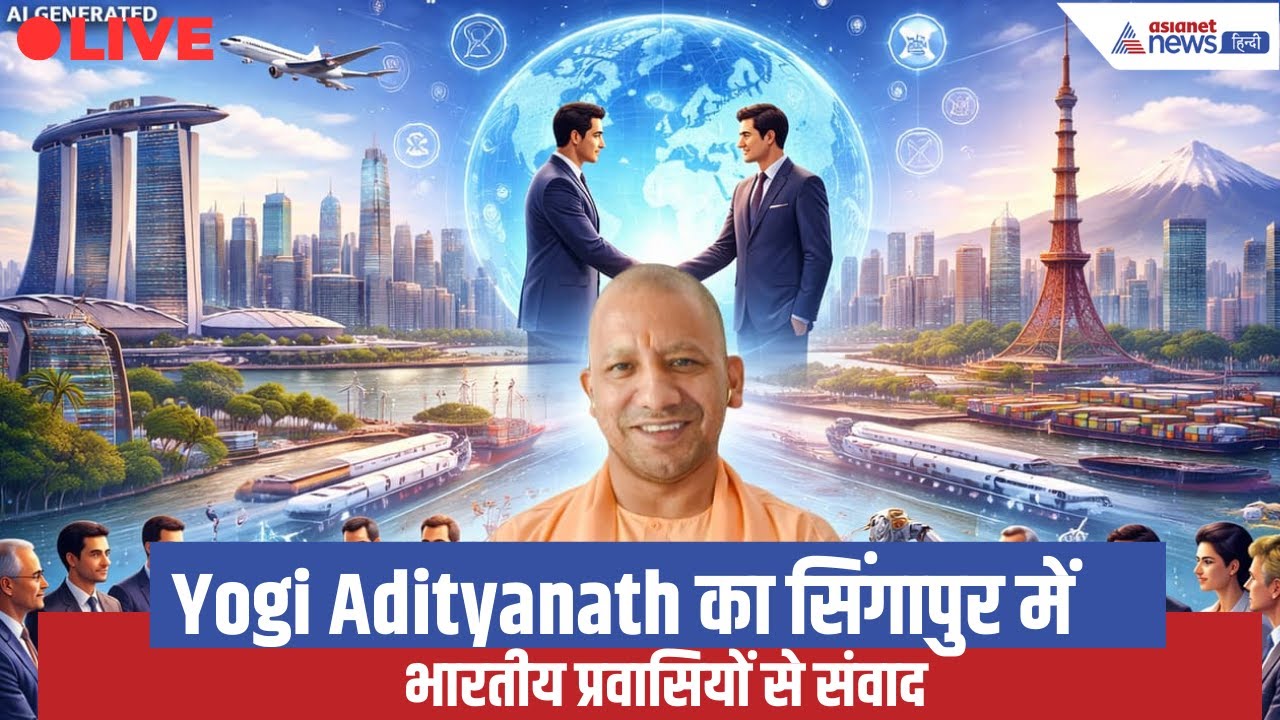 LIVE: Yogi Adityanath का सिंगापुर में भारतीय प्रवासियों से संवाद | India-Singapore Relations