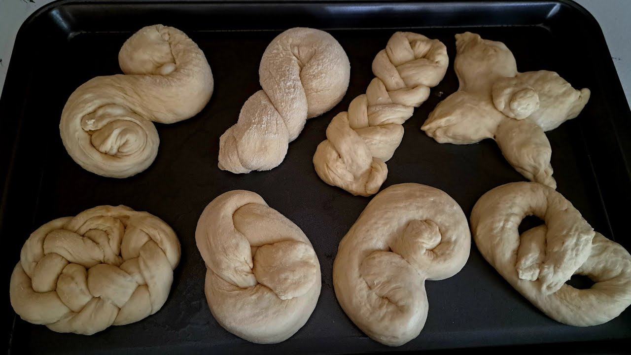 8 different ways to shape buns. Kako oblikovati kiflice