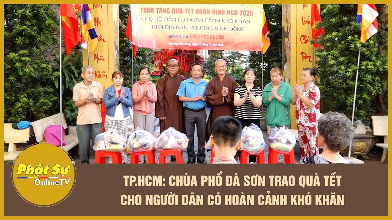 TP.HCM: Chùa Phổ Đà Sơn trao quà Tết cho người dân có hoàn cảnh khó khăn