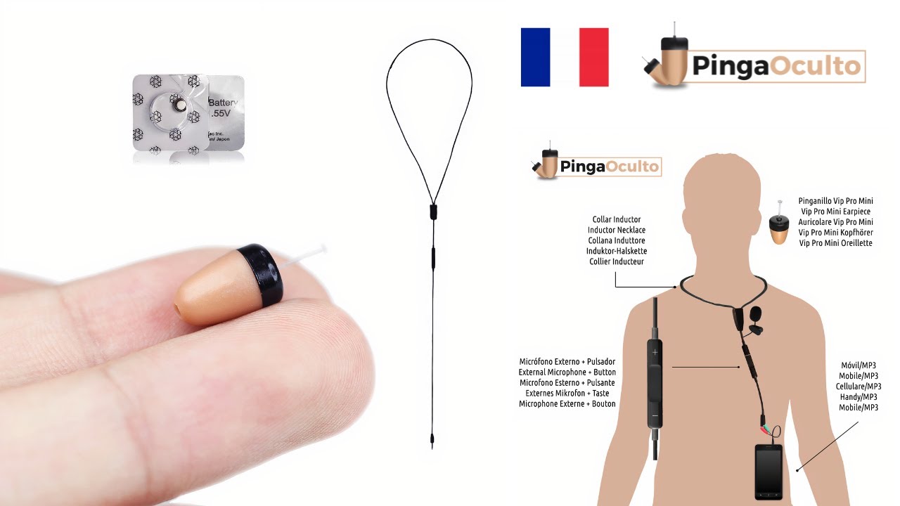Oreillette Espion Vip Pro Mini - R&eacute;vision et Tutoriel - Fran&ccedil;ais | PingaOculto