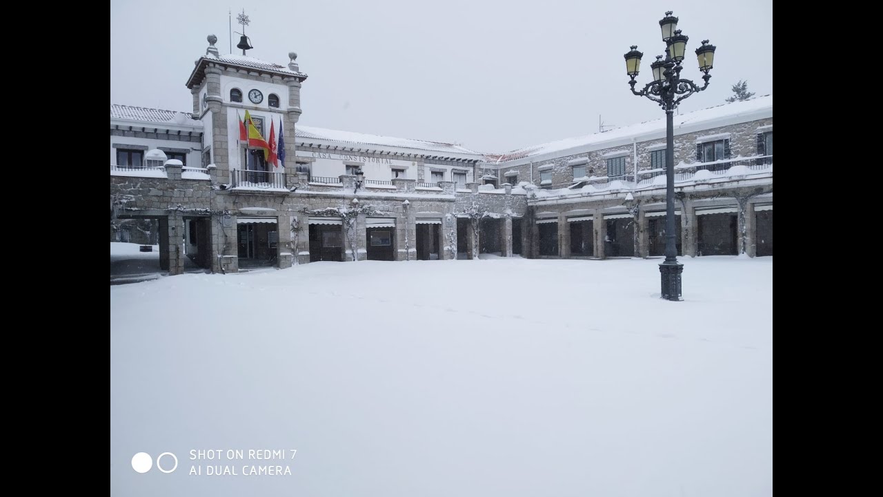 Nevada histórica los días 8 y 9 de enero de 2021 en Hoyo de Manzanares con la borrasca Filomena