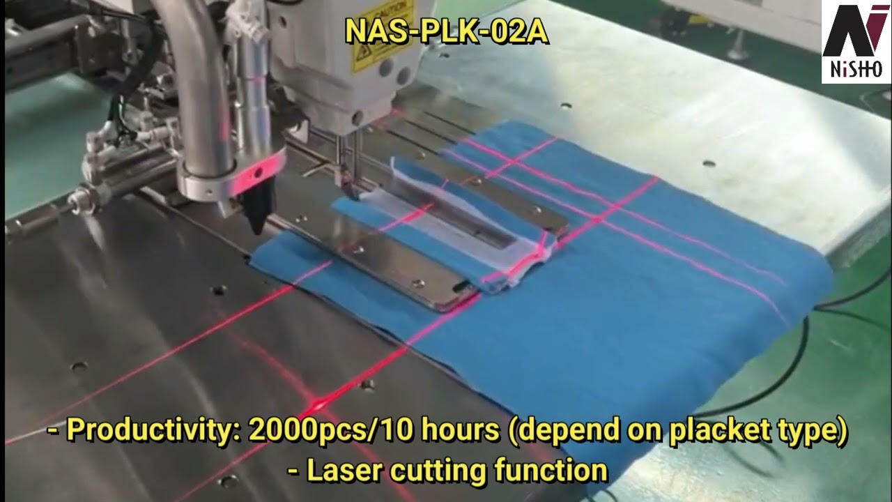 NISHO NAS PLK 02A Auto Polo Placket With Laser Cutting  - NEW !!!