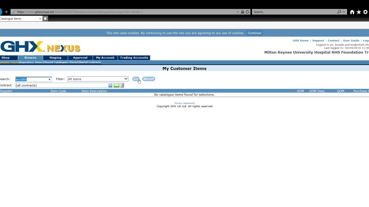 2 GHX Search for a product