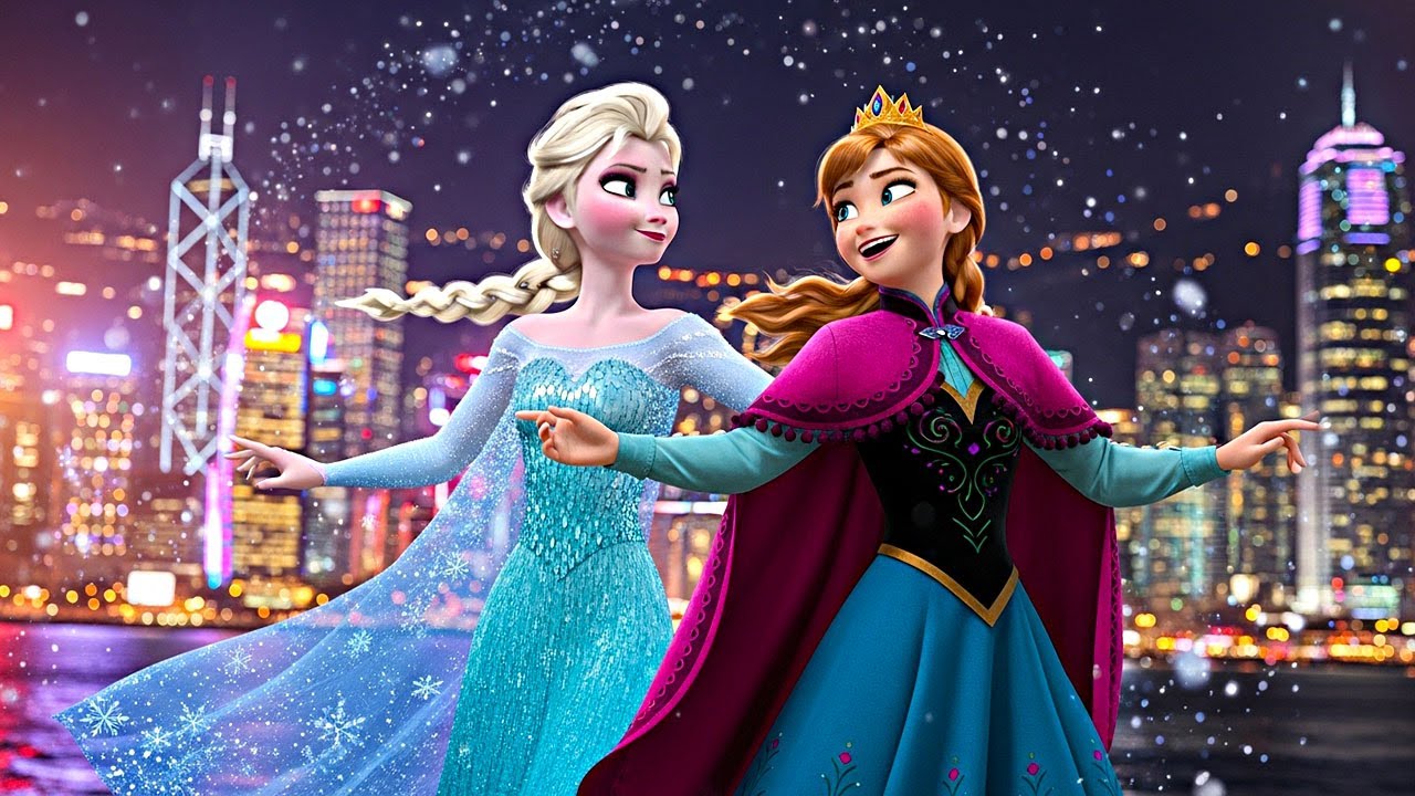 Elsa & Anna, a trip to Hong Kong , Frozen Song !