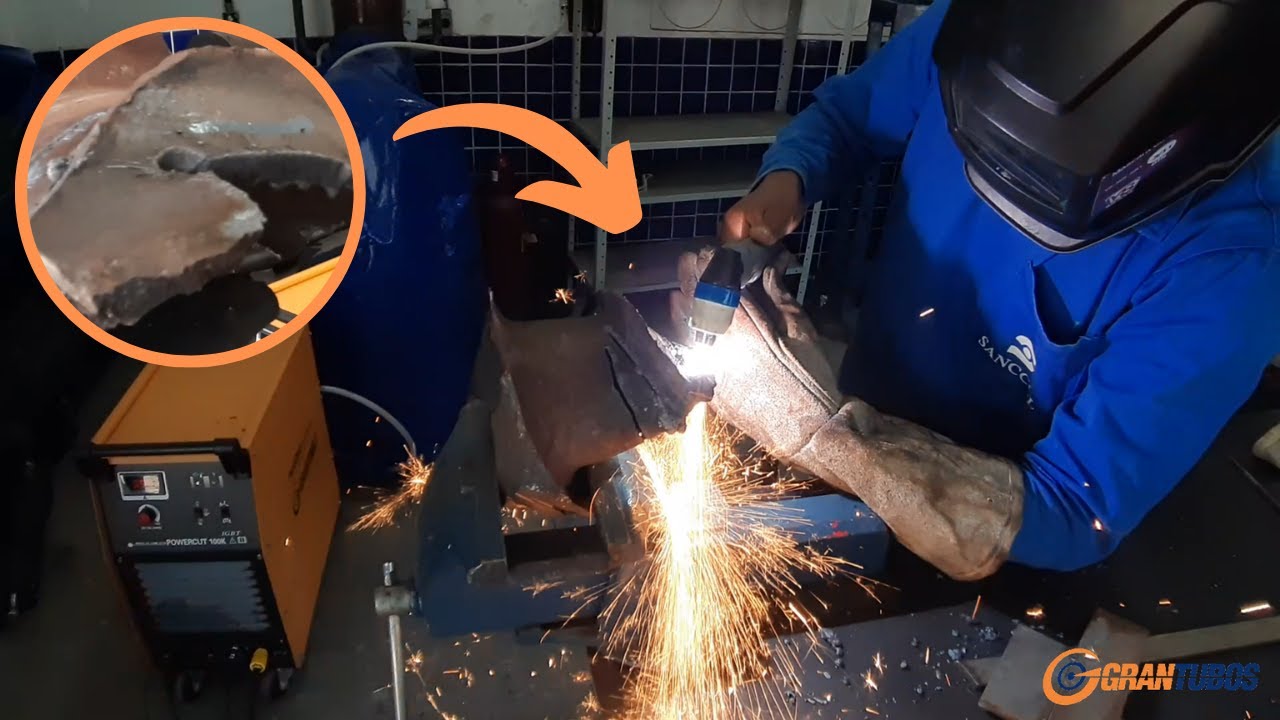 ESSA MÁQUINA CORTA COM UMA FACILIDADE INCRÍVEL!! MÁQUINA GRANTOOLS PLASMA INVERCUT 100E 380V