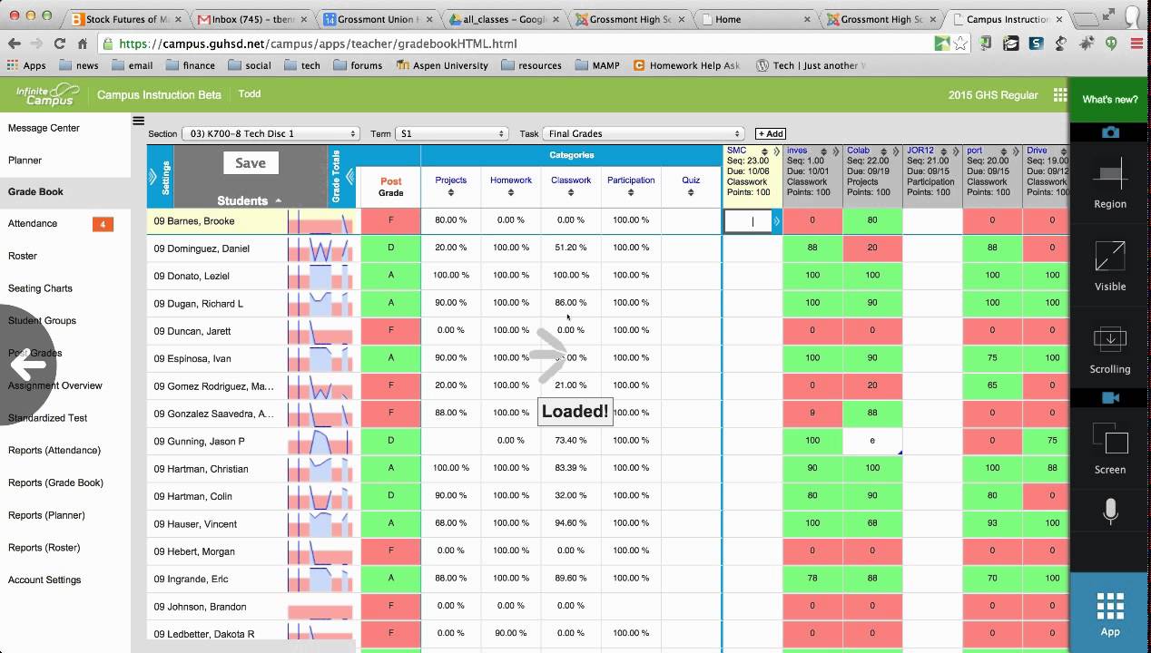 How to post grades properly in Infinite Campus