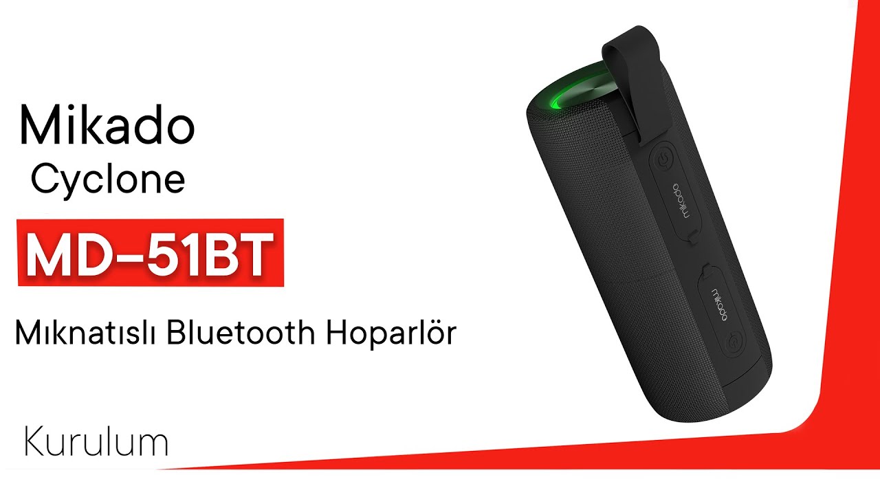 Mikado Cyclone MD-51BT Mıknatıslı Bluetooth Hoparlör