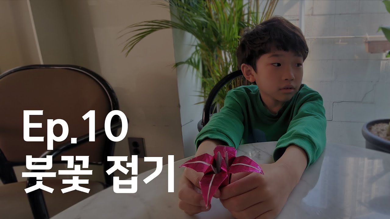 [종이접지호] Paperfolden Ep.10 어버이날 맞이한 지호의 사랑스러운 붓꽃 접기 (Iris Flower for Mother's Day)