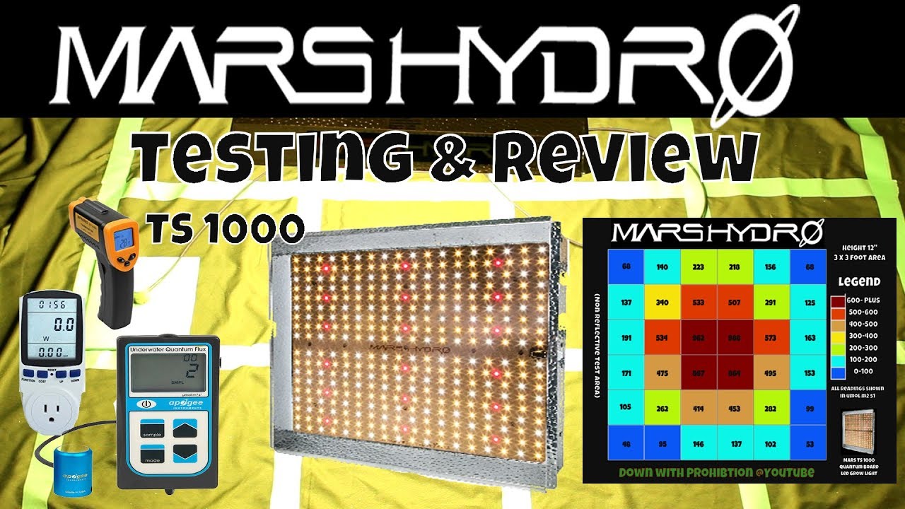 Mars Hydro TS 1000 PAR Testing & LED Grow Light Review