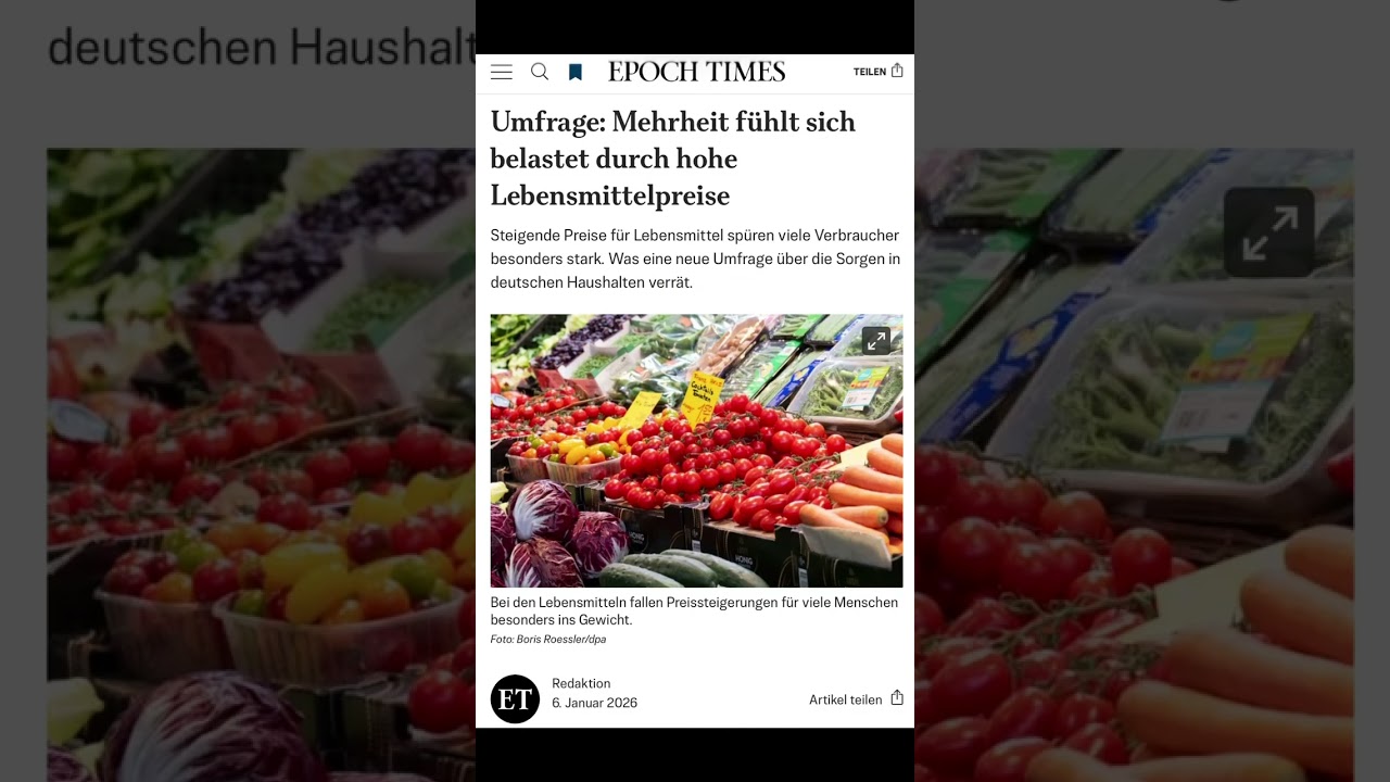 POV: In Deutschland werden Grundnahrungsmittel zum 