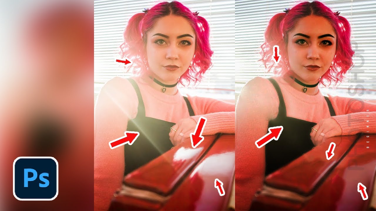 How to remove lens flare in photoshop