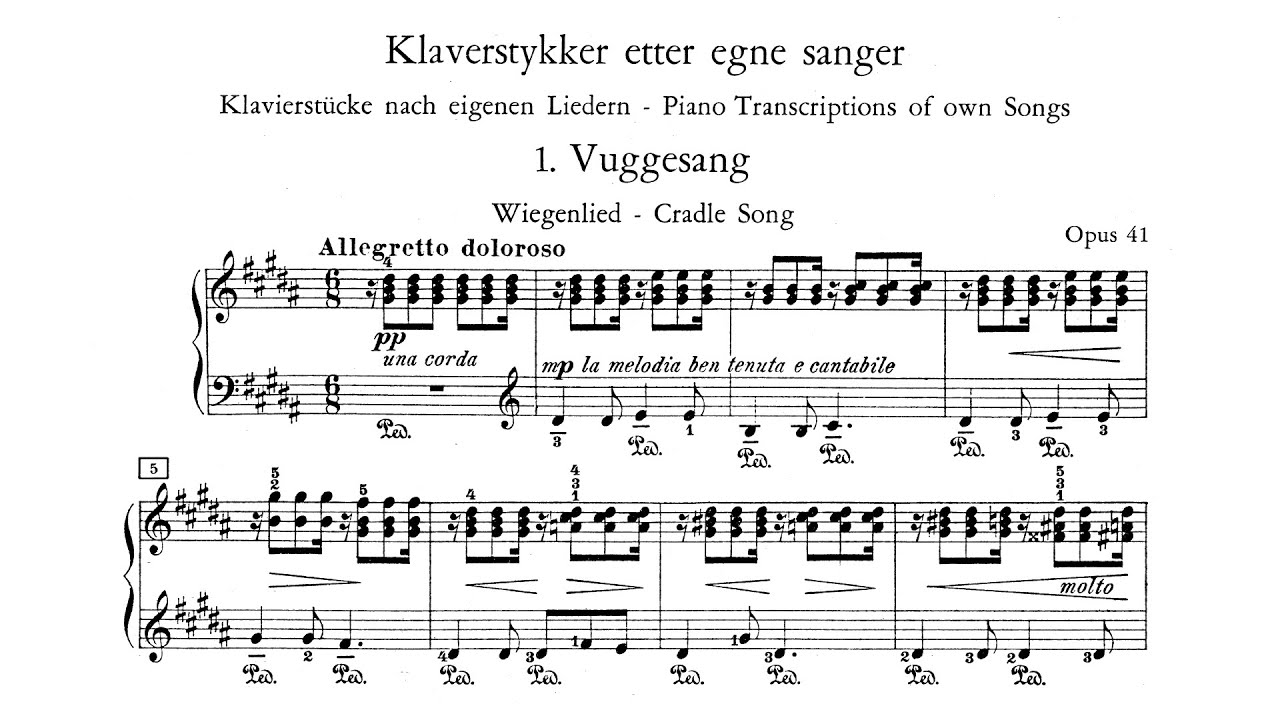 Edvard Grieg - Song Transcriptions (Volume I), op. 41 [With score]