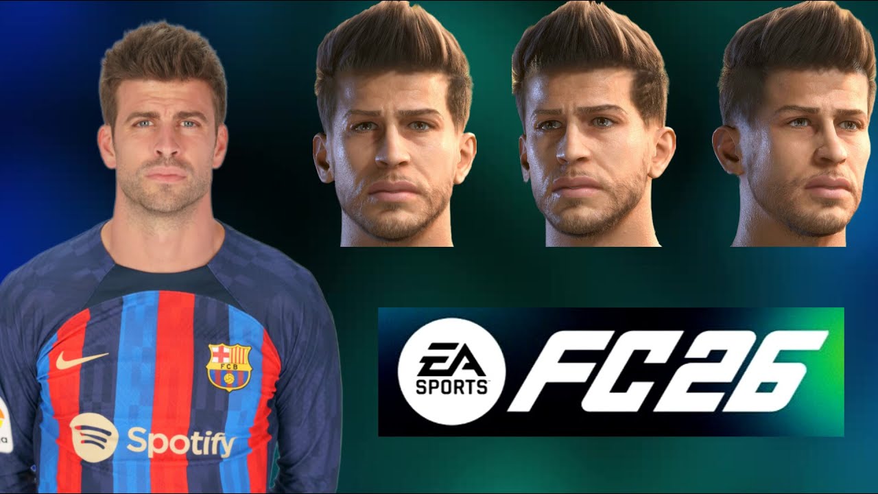 EA FC 26 — Как создать Жерара Пике для ФК «Барселона» | Профессиональные клубы | Создание лица + ...