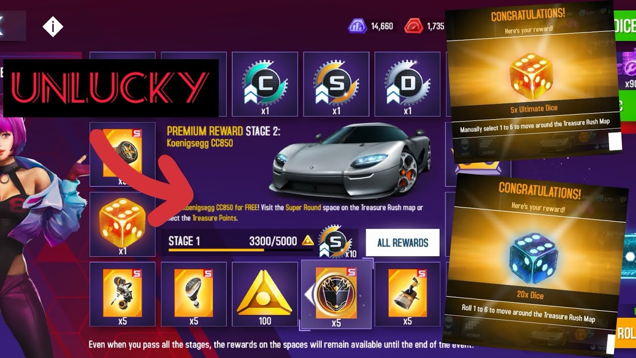 Koenigsegg CC850 Treasure Rush, How unlucky am I … | Asphalt 8 🎲