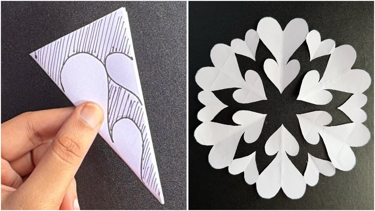 how to make easy and beautiful snowflakes / Christmas paper snowflakes #diy #snowflakes #craft 