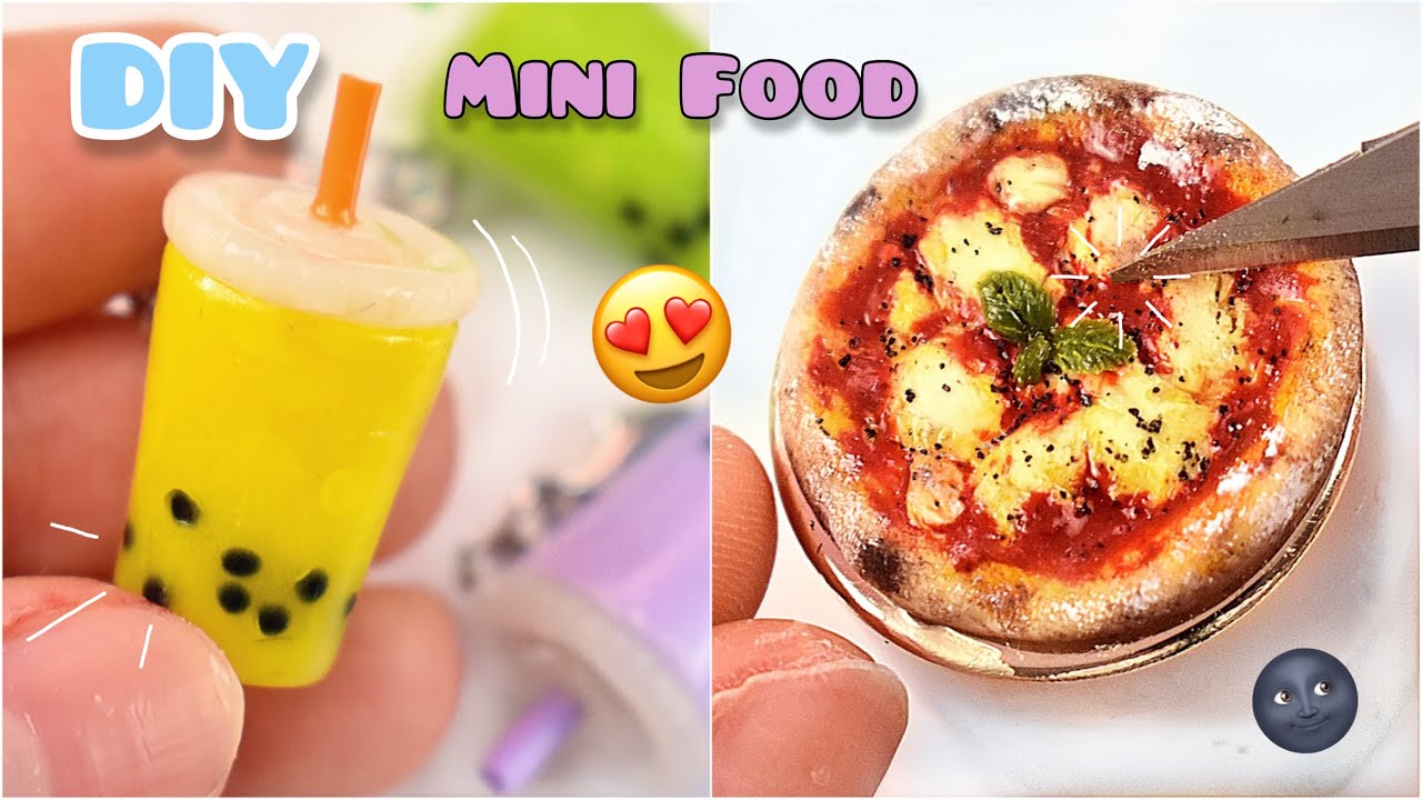 DIY MINIATURE Art FOOD for DOLLHOUSE ~ Polymer Clay | Strawberrypuffcake