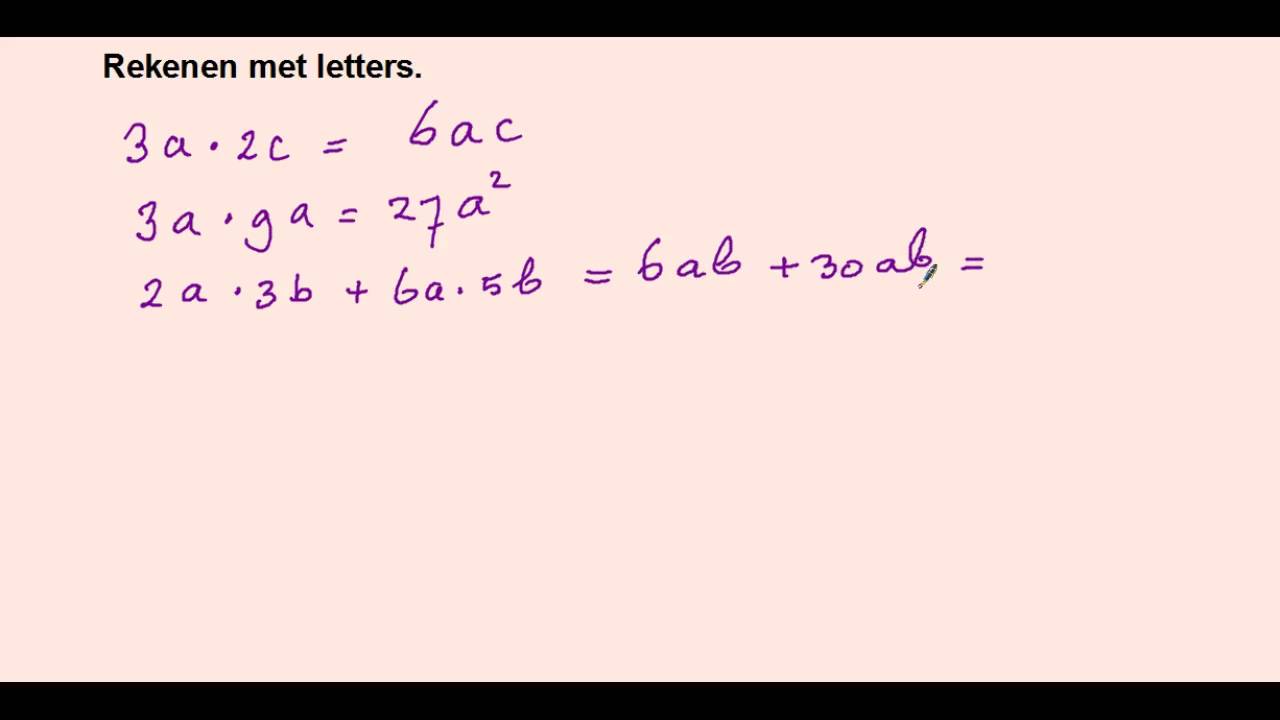 Rekenen met letters
