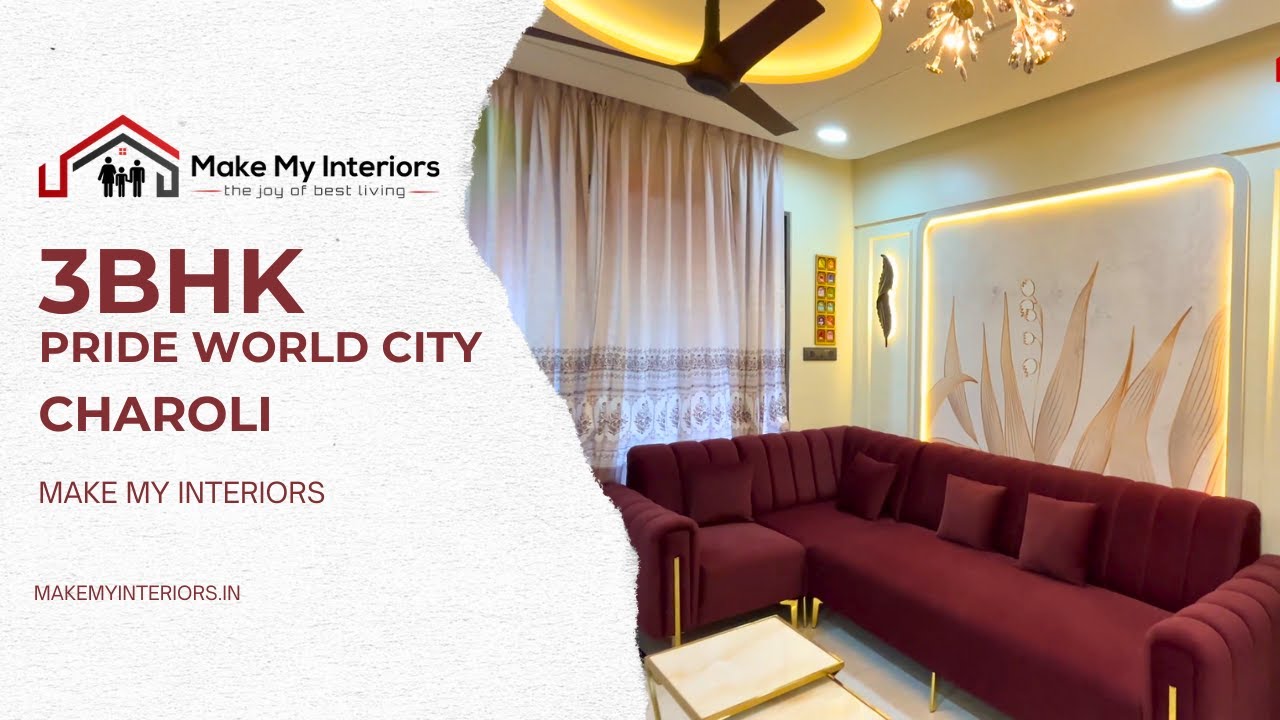 3BHK at Wellington | Pride World City - Charoli Pune | Full House Interior Design.