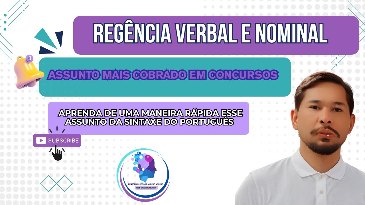 Como não ERRAR MAIS REGÊNCIA VERBAL e NOMINAL?  Aula  para 