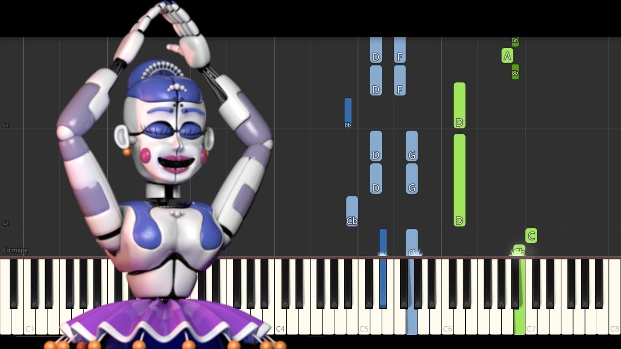 FNAF Sister Location OST: Crumbling Dreams  (Piano Tutorial) [Synthesia]
