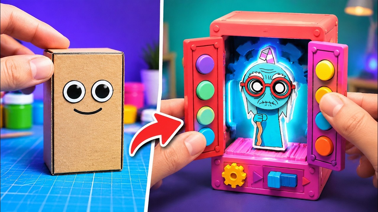 Картон Sprunki вживую! 🎁😱 Крутые самодельные фиджеты, которые вам ОБЯЗАТЕЛЬНО стоит попробовать! 🧸✨