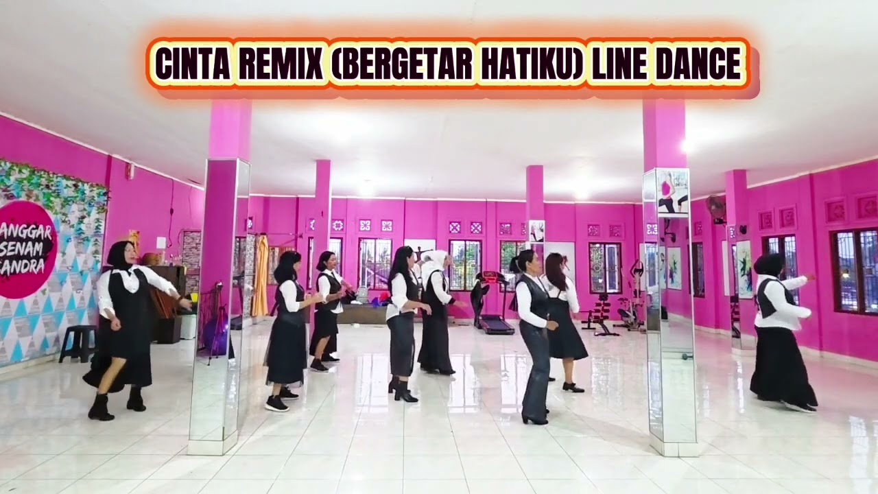 CINTA REMIX (BERGETAR HATIKU) || LINE DANCE || BEGINNER || CHOREO  TINA DANY