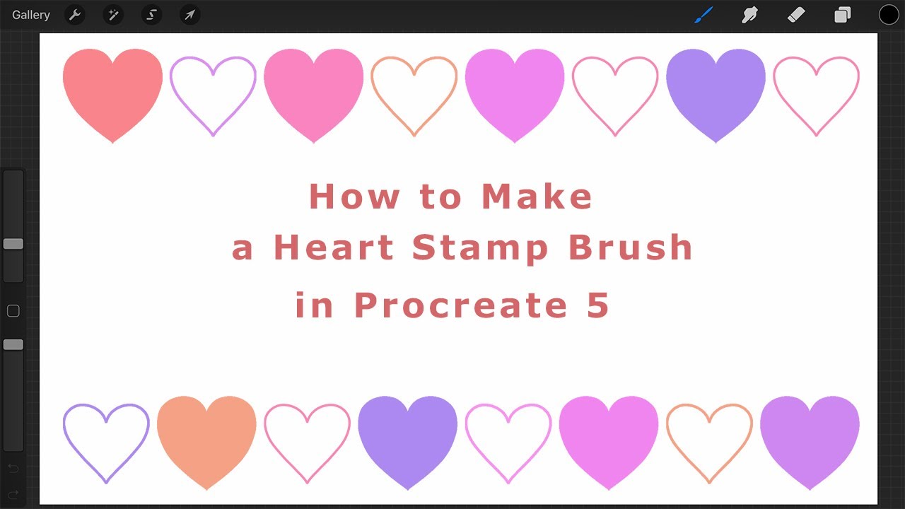 How to Make a Heart Stamp Brush in Procreate 5