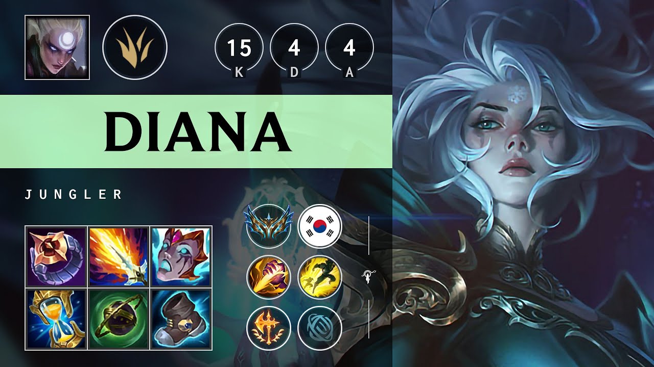 Diana Jungle vs Wukong: Dominating - KR Challenger Patch 14.16