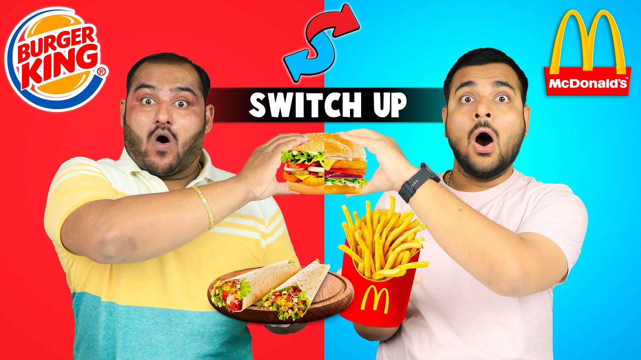 McDonald's & Burger King Food Switch Up Challenge | Switch Up Challenge | Viwa Food World