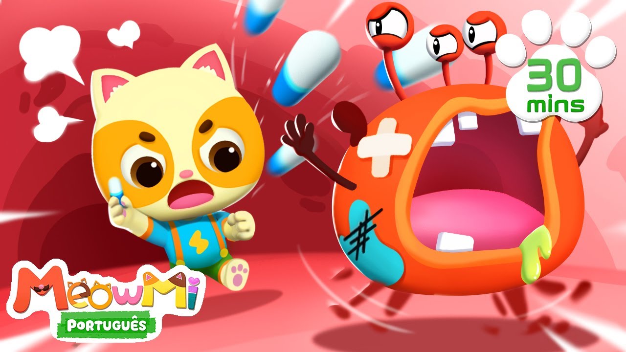 🐱 Show da Família Gato - Super Píluna VS Germes Maus