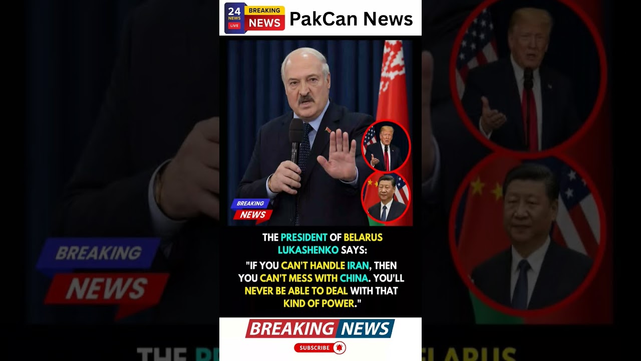 Lukashenko Warns U.S. Over Iran and China Tensions | PakCan News