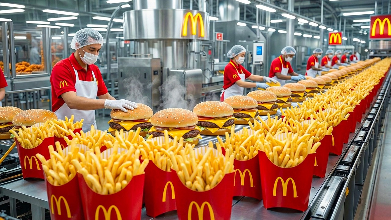 Inside the McDonald’s Factory – How Fries, Nuggets Coca-Cola & Pepperoni Are Made (Full Process)